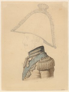 Portrett av Frederik VI i profil til venstre av Christoffer Wilhelm Eckersberg