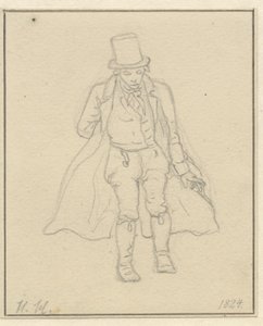Portrettmaler Hans Hansen, helfigur av Christoffer Wilhelm Eckersberg