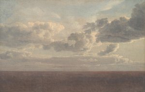 Studie av skyer over havet av Christoffer Wilhelm Eckersberg
