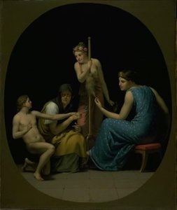 The Parcae: Clotho, Lachesis og Atropos Spinning the Thread of Life av Christoffer Wilhelm Eckersberg