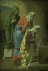 De tre Marie ved Kristi grav. Studere av Christoffer Wilhelm Eckersberg