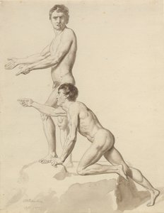 To israelitter på en steinblokk av Christoffer Wilhelm Eckersberg