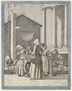 Torvekoner i København av Christoffer Wilhelm Eckersberg