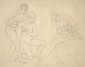 Utkast til bildet av Cekrops døtre. av Christoffer Wilhelm Eckersberg
