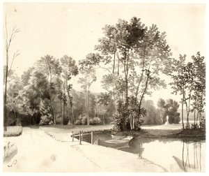 Utsikt over Sanderumgaardhagen av Christoffer Wilhelm Eckersberg