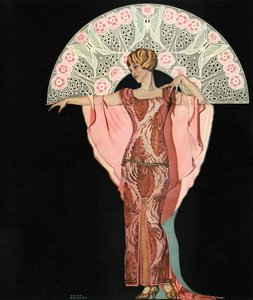 Art Deco Beauty with a Fan av Coles Phillips av C. Coles Phillips