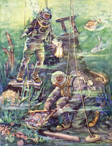 I undersjøiske verden (farge litho) av C. Dudley Tennant