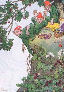 Et eventyr på klippetoppen, fra My Magazine, pub.1922 (farge litho) av C. E. B. Bernard