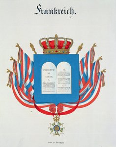 Charter og anheng av Order of the French Legion of Honour, fra en samling av akvareller utgitt i Tyskland, 1830-33 av C. Hildebrandt