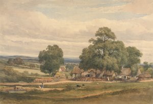 Emerey Down nær Lyndhurst, New Forest, Hants (akvarell og grafitt på papir)