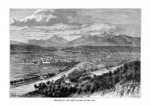 Innsbruck and the Valley of the River Inn, Østerrike, 1879