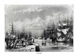 Le Havre, Normandie, Nord-Frankrike, 1879