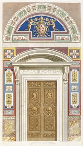 Døråpning til Raphael Loggia ved Vatikanet, 1772 av C. Savorelli