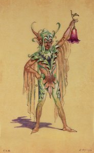 Robin Goodfellow, the Puck, kostymedesign for A Midsummer Night