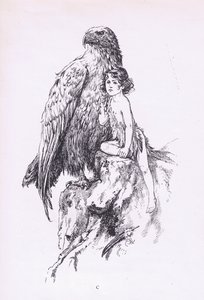 The maid and the eagle, fra The Child of the Air pub. av Duckworth av C. Wilhelm