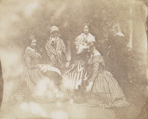 34. Kunstneriske grupper i forskjellige positurer, ca. 1845. av Calvert Jones