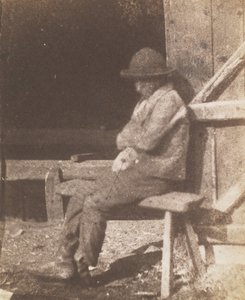 Sittende gutt, 1845-50.