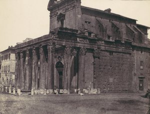 Antonius og Faustinas tempel, San Lorenzo i Miranda, Roma, 1850-tallet.