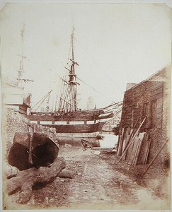 River and Quay Scene ca. 1846 (fotogravyr)