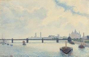 Charing Cross Bridge, London. 1890 av Camille Jacob Pissarro