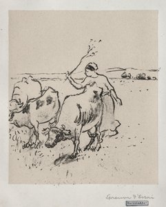 Cowherder, ca. 1899. av Camille Jacob Pissarro