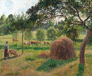 Skumring i Eragny, 1896 av Camille Jacob Pissarro