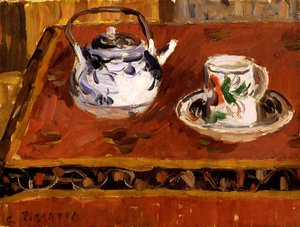 Stilleben, kopp og tekanne, 1899. av Camille Jacob Pissarro