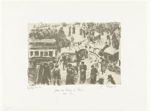 Place du Havre Place du Havre i Paris på Z (tittel på objekt) av Camille Jacob Pissarro
