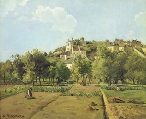 Pontoise, eller The Gardens of the Hermitage, Pontoise, 1867 av Camille Jacob Pissarro