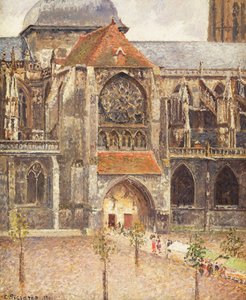 Portalen til Saint-Jacques-kirken i Dieppe; Portalen til Saint-Jaques-kirken i Dieppe, 1901 av Camille Jacob Pissarro