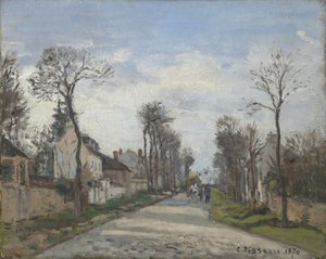Veien til Versailles, Louveciennes, 1870 av Camille Jacob Pissarro