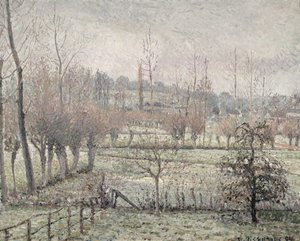 Snøeffekt ved Eragny, 1894 av Camille Jacob Pissarro