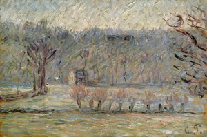 The Hill at Vaches, Bazincourt, ca. 1890 av Camille Jacob Pissarro