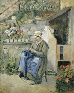 The Jolly Mother; La Mere Jolly, 1874 av Camille Jacob Pissarro