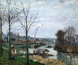 The Laundrette, Port Marly, 1872. av Camille Jacob Pissarro