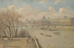 Louvre fra Pont Neuf, 1902 av Camille Jacob Pissarro