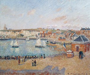 Den ytre havnen i Dieppe, 1902 av Camille Jacob Pissarro