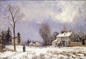 Versailles-veien ved Saint-Germain ved Louveciennes, 1872 av Camille Jacob Pissarro