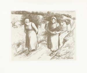 Kvinner bærer fagter Porteuses de fagott av Camille Jacob Pissarro