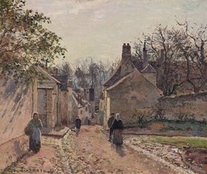 Ved Village Street, Louveciennes av Camille Pissarro