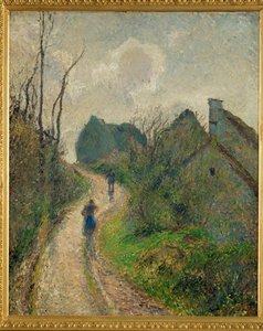 Stigende sti i Osny (olje på lerret) av Camille Pissarro