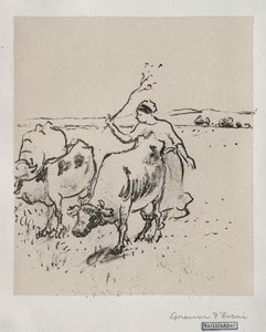 Cowherder av Camille Pissarro