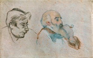 Dobbeltportretter av Gauguin og Pissarro … av Camille Pissarro