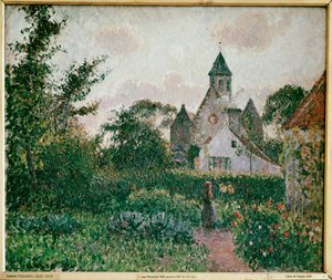 Knokke kirke (olje på lerret) av Camille Pissarro