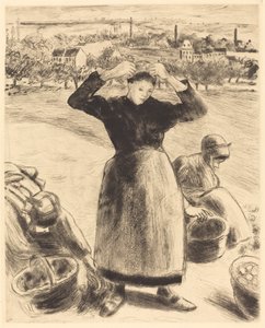 Innsamling av poteter Potethøst, 1886. av Camille Pissarro