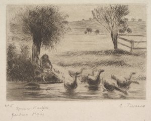 Gåsejente, 1888. av Camille Jacob Pissarro
