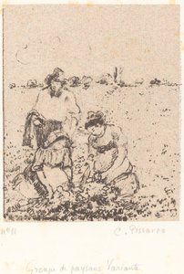 Gruppe av bønder Gruppe av bønder, ca. 1899. av Camille Pissarro