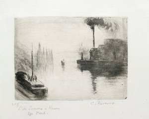 Ile Lacroix, i Rouen, 1883 av Camille Pissarro