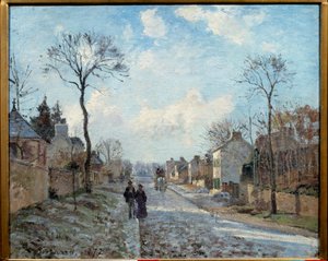 Veien til Louveciennes Maleri av Camille Pissarro (1830-1903) 1872 Søn. 0,6x0,73 m Paris, Orsay-museet av Camille Jacob Pissarro
