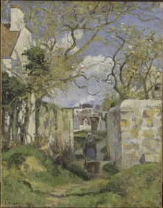 Landskap nær Pontoise, av Pissarro, Camille (1830-1903). Olje på lerret av Camille Jacob Pissarro